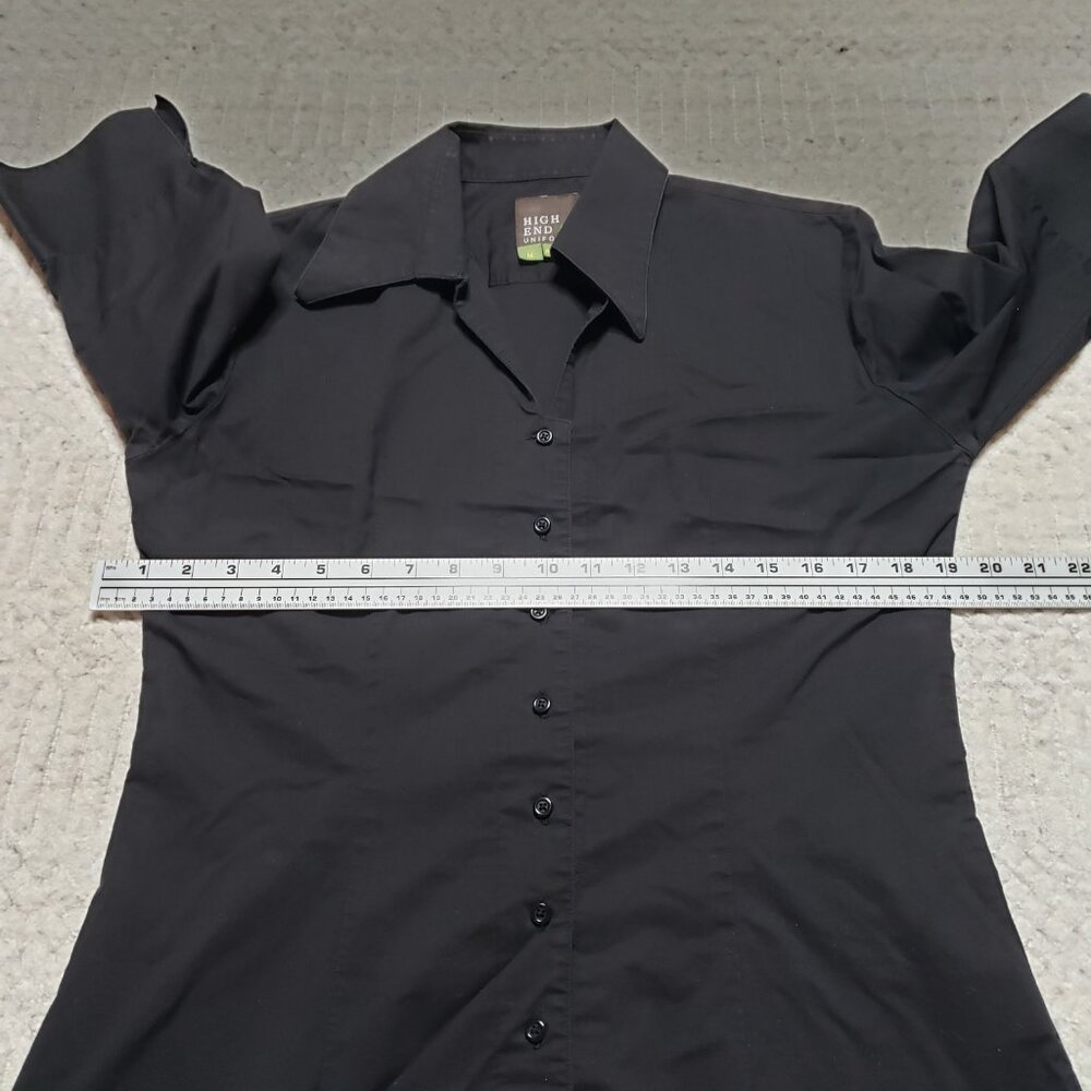 High End Uniforms Restaurant Women’s Open Collar Fitted Shirt (3/4 Sleeve) Size - Picture 7 of 8